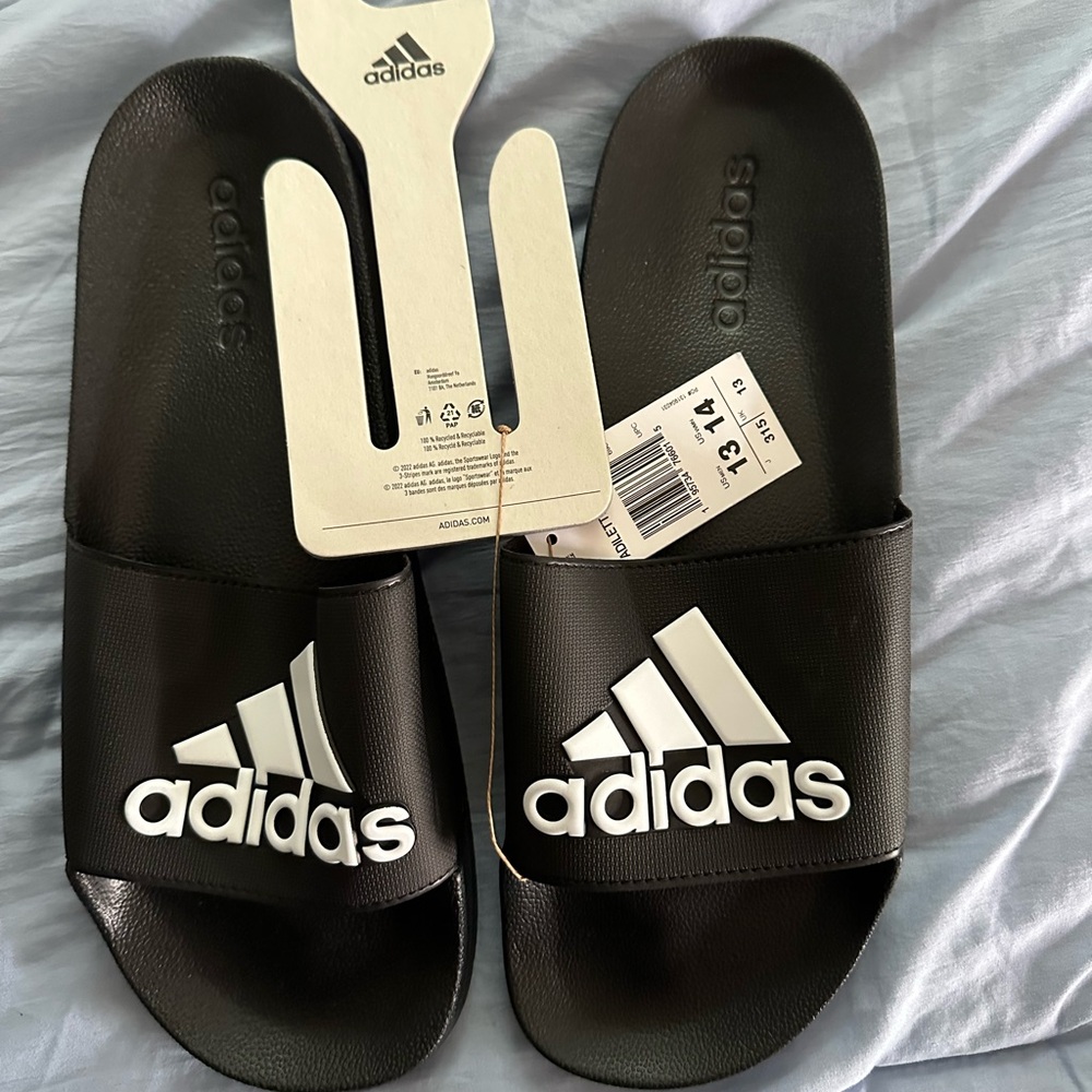 Adidas Adilette Shower Slides in Black